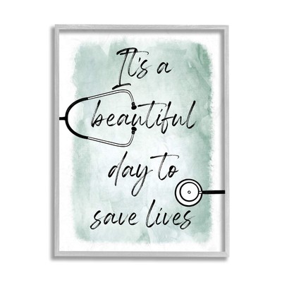 Beautiful Day Save Lives Phrase Healthcare Appreciation, Design by Marcus Gre...