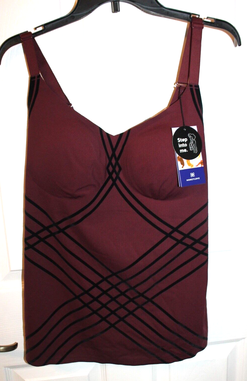 NWT New Women's HONEYLOVE LiftWear Cami ADJUST. STRAPS COLOR MAROON eBay