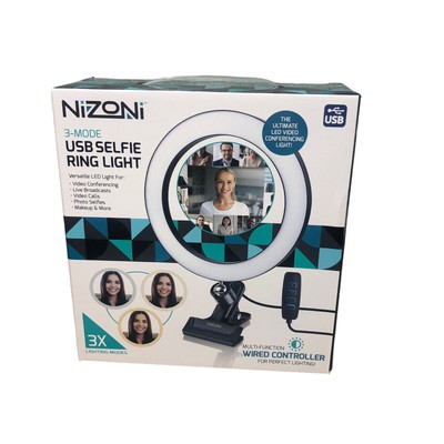 Nizoni 3-Mode Usb Selfie Ring Light Multi Function Wired Controller New Box