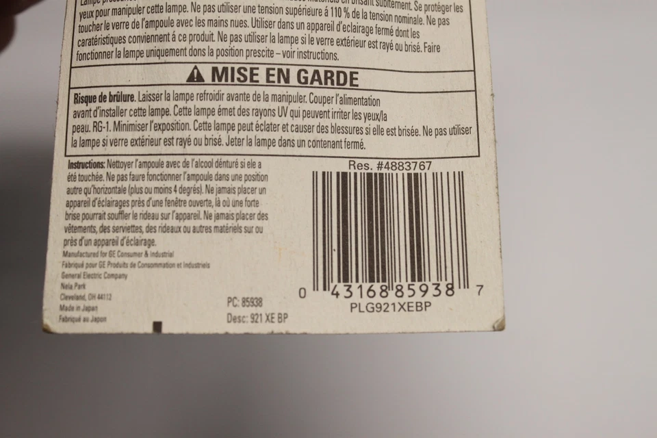 GE 85938 Xenon Bulb 18 Watts 12 Volts T5 Wedge Long Life Car Lighting Headlight - Image 2 of 2