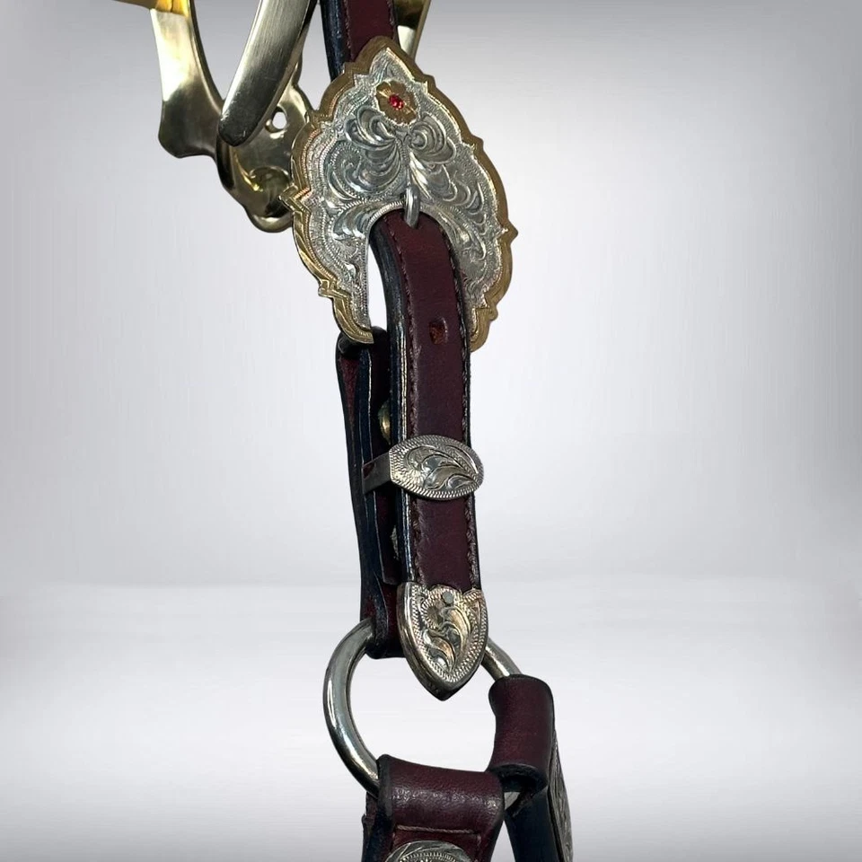 Halter y plomo Kathy's Tack marrón oscuro Show Foto 4 de 4