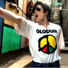 T-shirt Olodum indossata da Michael Jackson, merchandising musicale brasiliano, maglietta unisex