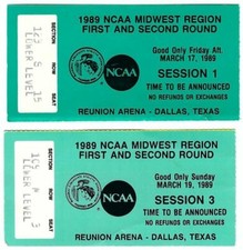 1989 NCAA MIDWEST 1st/2nd Round Basketball TICKETS - TEXAS, SYRACUSE, MISSOURI +