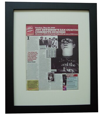 JOY DIVISION+IAN CURTIS+ARTICLE+POSTER+AD+FRAMED+ORIGINAL 2006+FAST WORLD SHIP