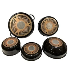 Set 5 T-Fal France Armaral Ingenio Anti Distortion Disc No Handle Black/Brown