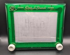Etch A Sketch No. 505 Green Clear Frame, Vtg Hard To Find, Working