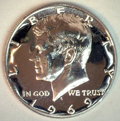 1969 S Proof 40% Silver Kennedy Half Dollar Coin 50 Cent from Proof Set