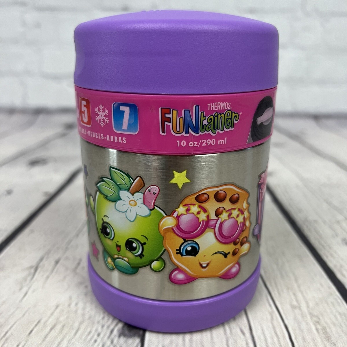 Thermos 10 oz Funtainer Shopkins Pink Purple Container with