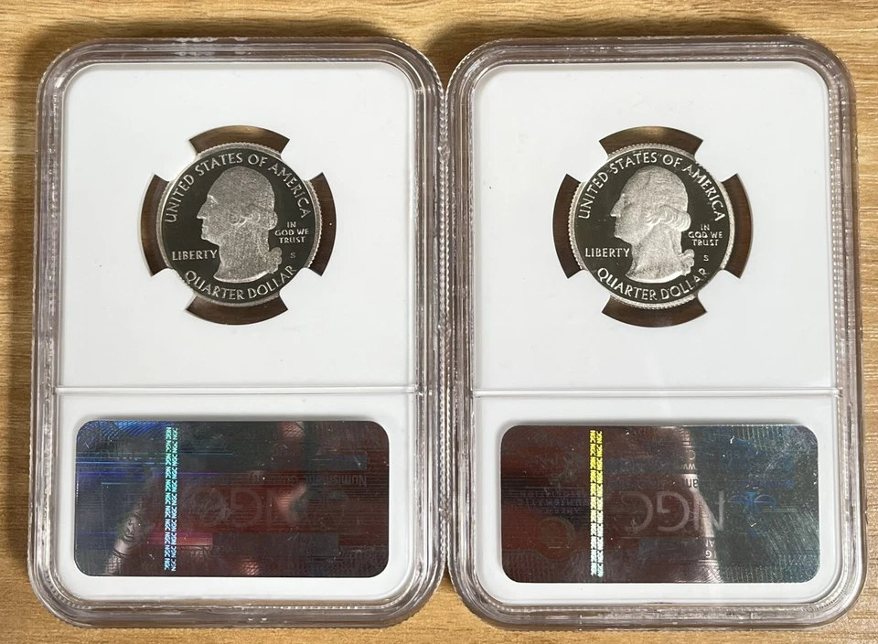 2010 NGC PF69 Ultra Cameo Clad Quarters ANACS PR70 Silver Mt. Hood Grand Canyon - Image 3 of 4