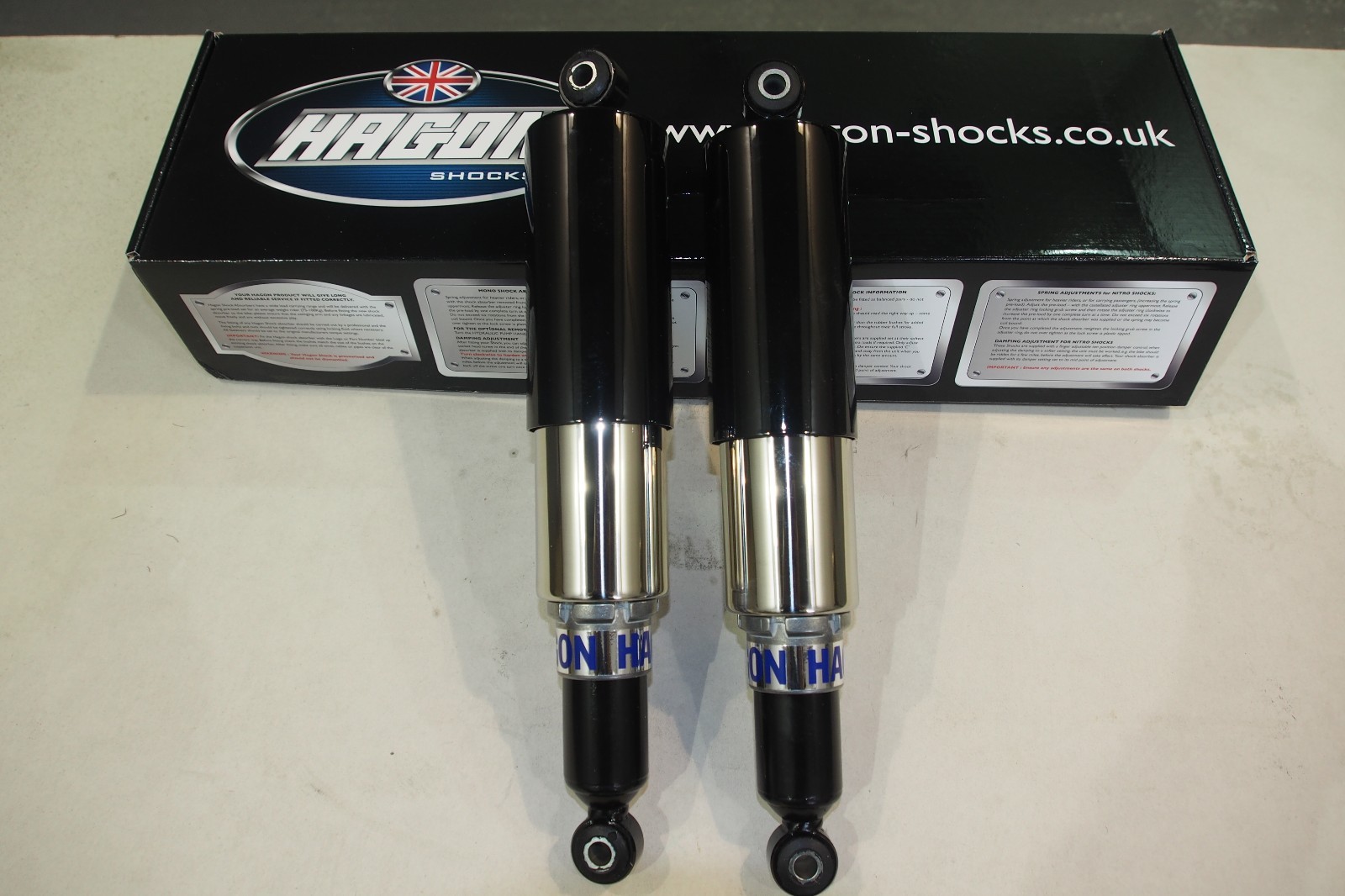 HAGON REAR SHOCKS ROYAL ENFIELD CRUSADER CONTINENTAL BULLET METEOR ETC ...