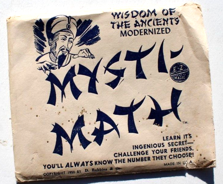 Vintage 1950s E-Z Magic Gag Joke Gift Toy Mystic Math Parlor Trick