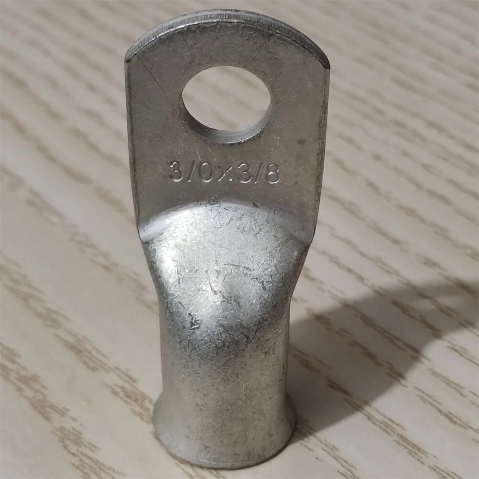 5PCS Tinned Copper Crimp Connectors 3/8'' Ring Battery Terminal 3/0AWG Wire Lug - Image 3 of 4