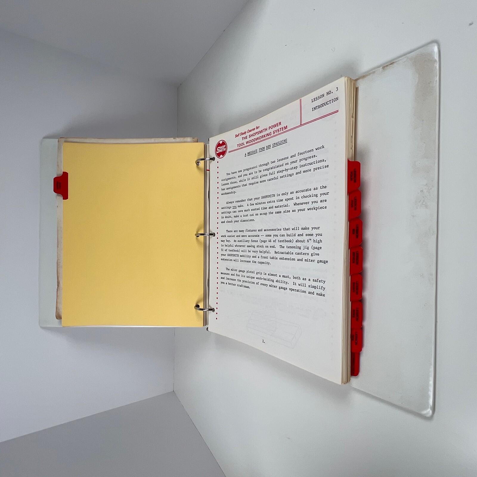Shopsmith Self Study Course Binder & 4” Joiner Manual | eBay