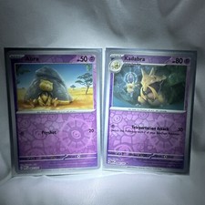Abra 063/165 & Kadabra 064/165 151 Reverse Holo Pokemon TCG NM