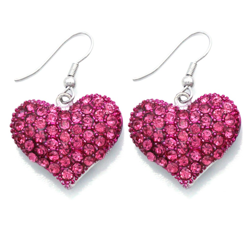 Pink Heart Earrings