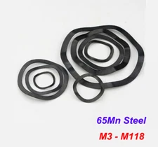 Wavey Washers Crinkle Wave Metric 65Mn Steel M3 M4 M5 M6 M8 M10 M12 M14 to M118
