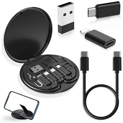 60W 5 in 1 Multifunction Cable Case Fast Charging Cable Converter Storage Box