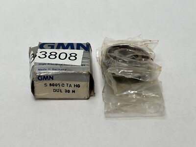 GMN S6001CTAHGDUL Bearing 12x28x8 mm 7001C S-6001-C-TA-HG-DUL Germany 2 Pcs