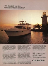 1987 Carver 42 Aft Cabin Motor Yacht Boat vintage Print Ad Advertisement