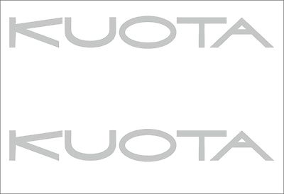 2 x Kuota  Aufkleber 130 mm x 16 mm -viele Farben