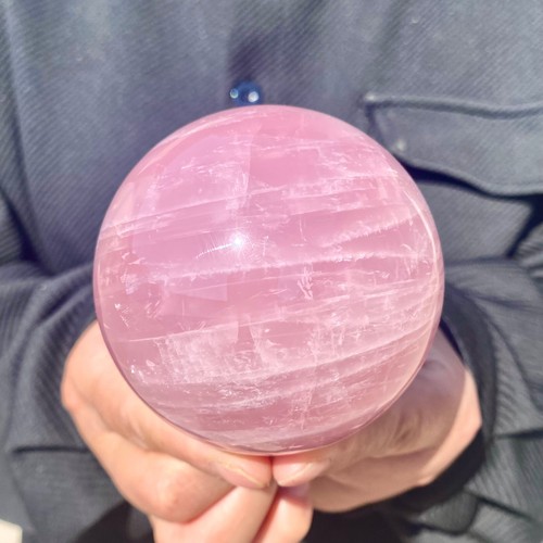 1.4LB Natural large size Pink Rose Quartz Crystal Sphere Ball Polished Healing - 第 17/22 張圖片
