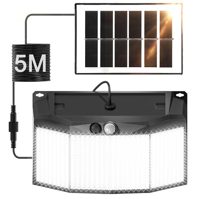 LED Solar Street Lights 9900000lm Security Flood Lamp Motion Sensor Outdoor Wall