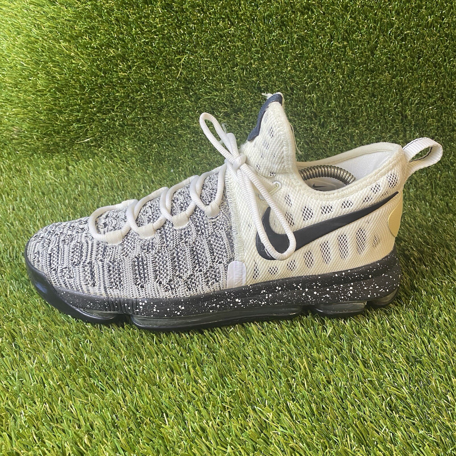 SAOLA Scarpe sneakers Nike KD 9 Zoom Oreo bianco nero Flyknit uomo taglia 8 843392 100