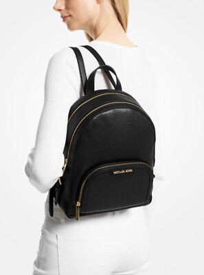 New Michael Kors Jaycee Medium Pebbled Leather Backpack  display picture 3