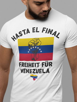 Hasta el Final Freiheit für Venezuela Shirt Demo T-Shirt Frieden Wahlkampf