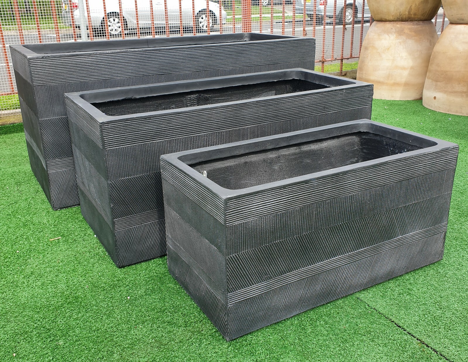 Outdoor Garden Patio Planter Pot Rectangle Large Trough Winston Java