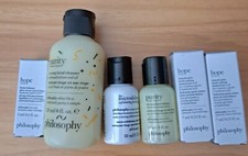 Philosophy 6 Pieces: Facial Cleanser, Exfoliating Wash Moisturizer Serum - NEW