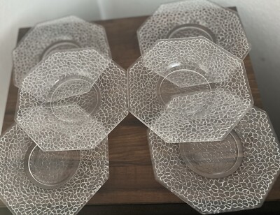 Depression Era L E Smith By Cracky Octagon Plates