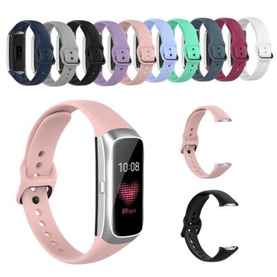 Für Samsung Galaxy Fit SM-R370 Silikon Schwarz Schnalle Armband Uhrenarmband