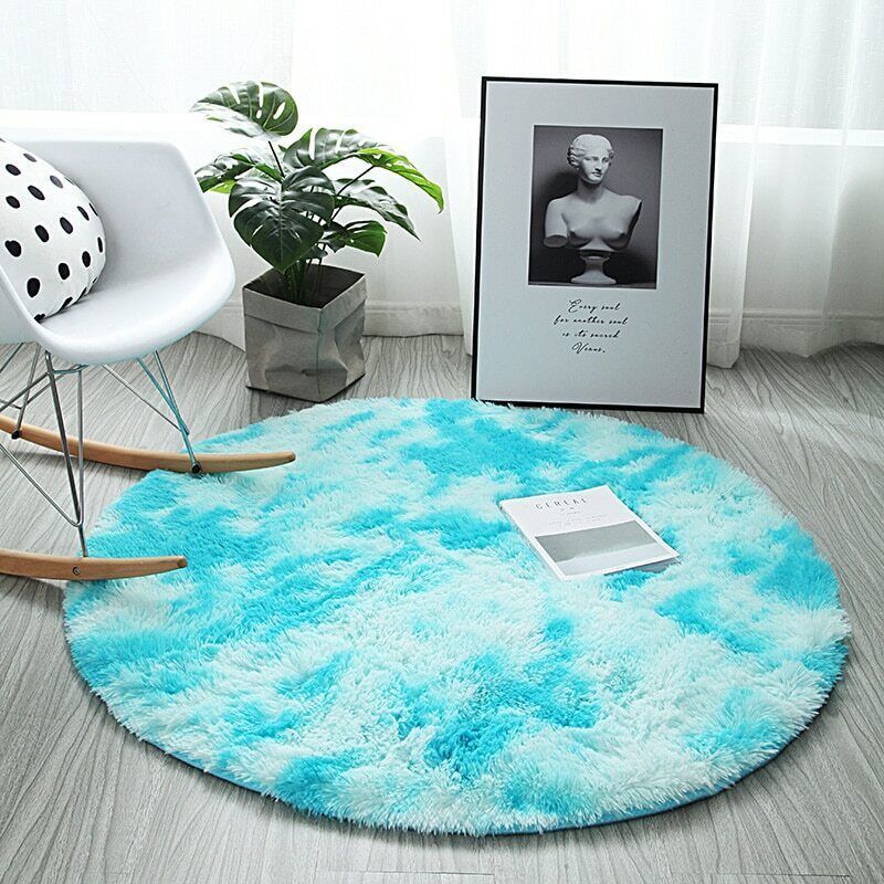 Round Carpet Thick Sponge Baby Antifall Mat Bedside Carpet Crawling
