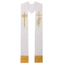 Clergy Dove Cross Stole Religion Priest Embroidery Wedding  Stole