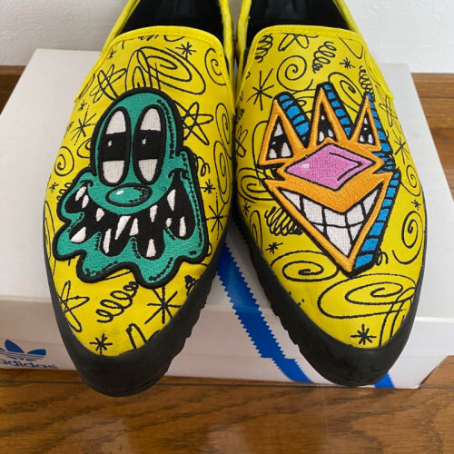 Jeremy Scott Adidas sneakers slip on US9 M18997 yellow from