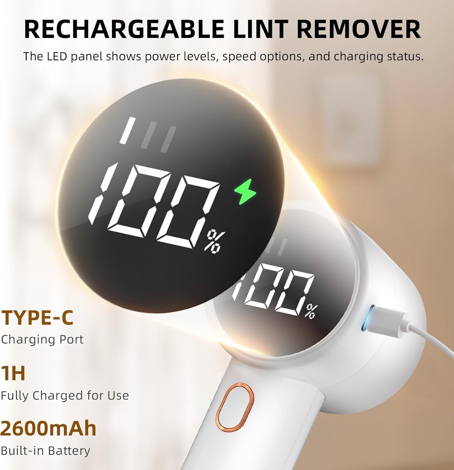 Fabric Shaver, Electric Lint Remover, Rechargeable Lint Shaver, Sweater Defuzzer