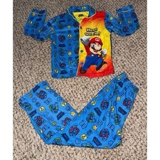 Nintendo Super Mario Boys 2pc Pajama Set Size 8