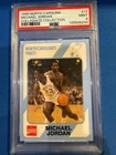 1989 NORTH CAROLINA COLLEGIATE CARD #17 MICHAEL JORDAN PSA 9  MINT