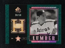 2003 SP Legendary Cuts Historic Lumber Relic 20/50 Nolan Ryan #B-NR HOF