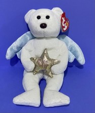 TY Beanie Baby - STAR the Angel Bear Holding Gold Star  8.5 inch - MWMTs