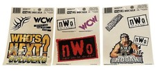 Vintage Lot 3 WCW/NWO/Hulk Hogan/Goldberg Wrestling 1998 Staticals Decals New
