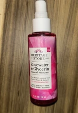 Heritage Products Rosewater And Glycerin Spray - 4 Fl Oz New Sealed
