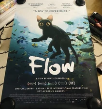 FLOW Original DS Double Sided 27X40 Movie Poster Best Animated Picture US Vsn