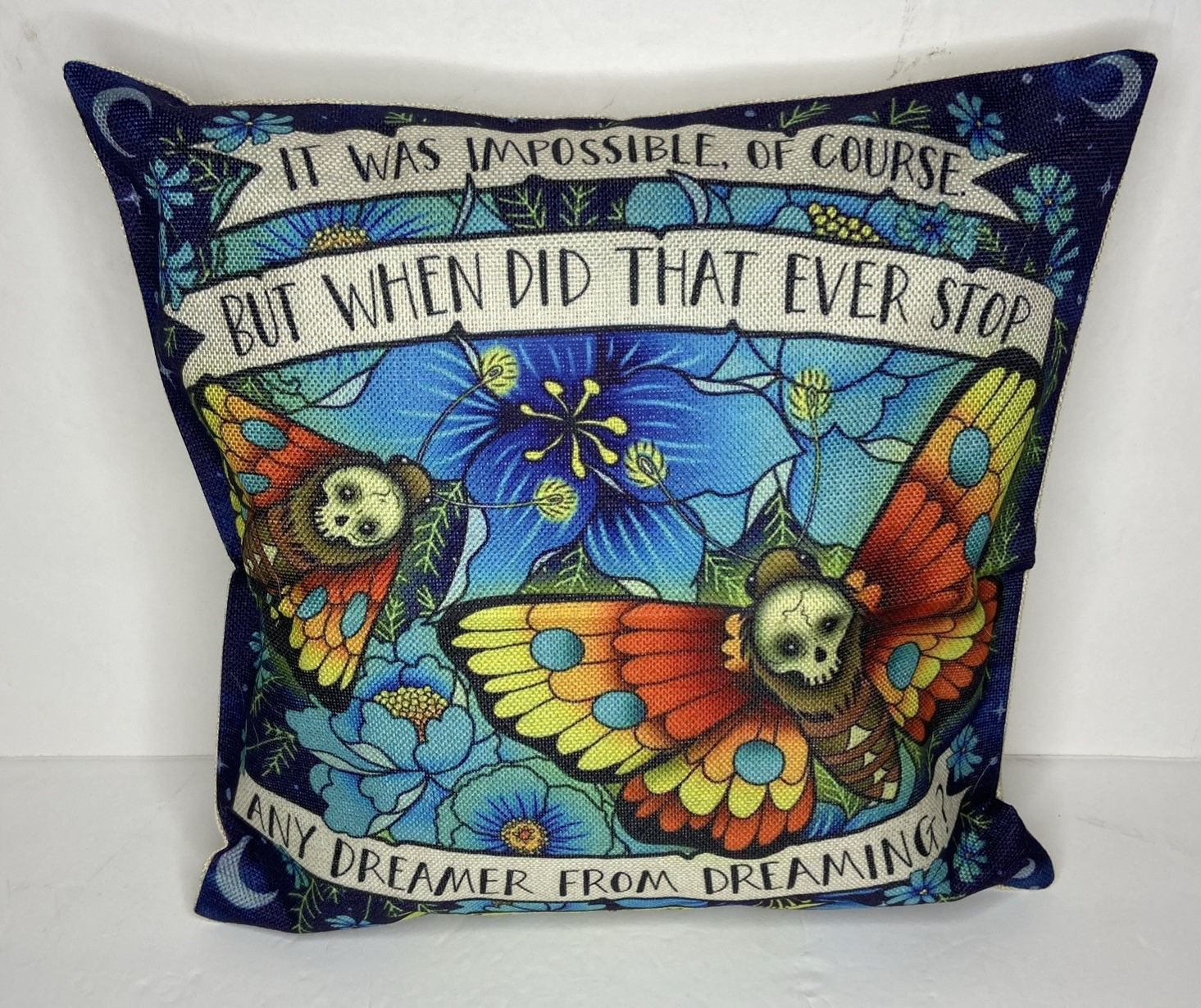Laini Taylor Decorative Throw Pillow Cover Inspirational Dreamer Quote