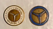2) MERCEDES BENZ -1" coin style Ball Marker.  VINTAGE.
