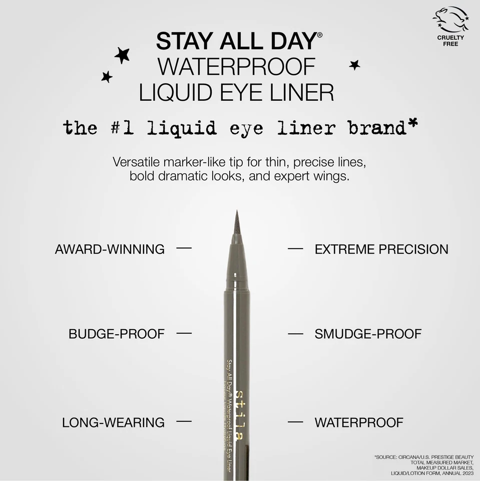 Stila Stay All Day Waterproof Liquid Eye Liner, Alloy, Original - Image 3 of 4