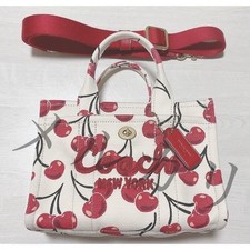 COACH cherry pattern cargo tote
