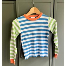 HANNA ANDERSSON sz 130 8 striped organic cotton pajama top EUC