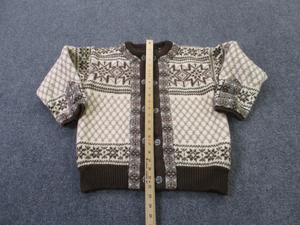 Vintage Dale Norway Sweater Women 40 S Wool Aztec Clasp Cardigan Grandpa Preppy - Image 3 of 4